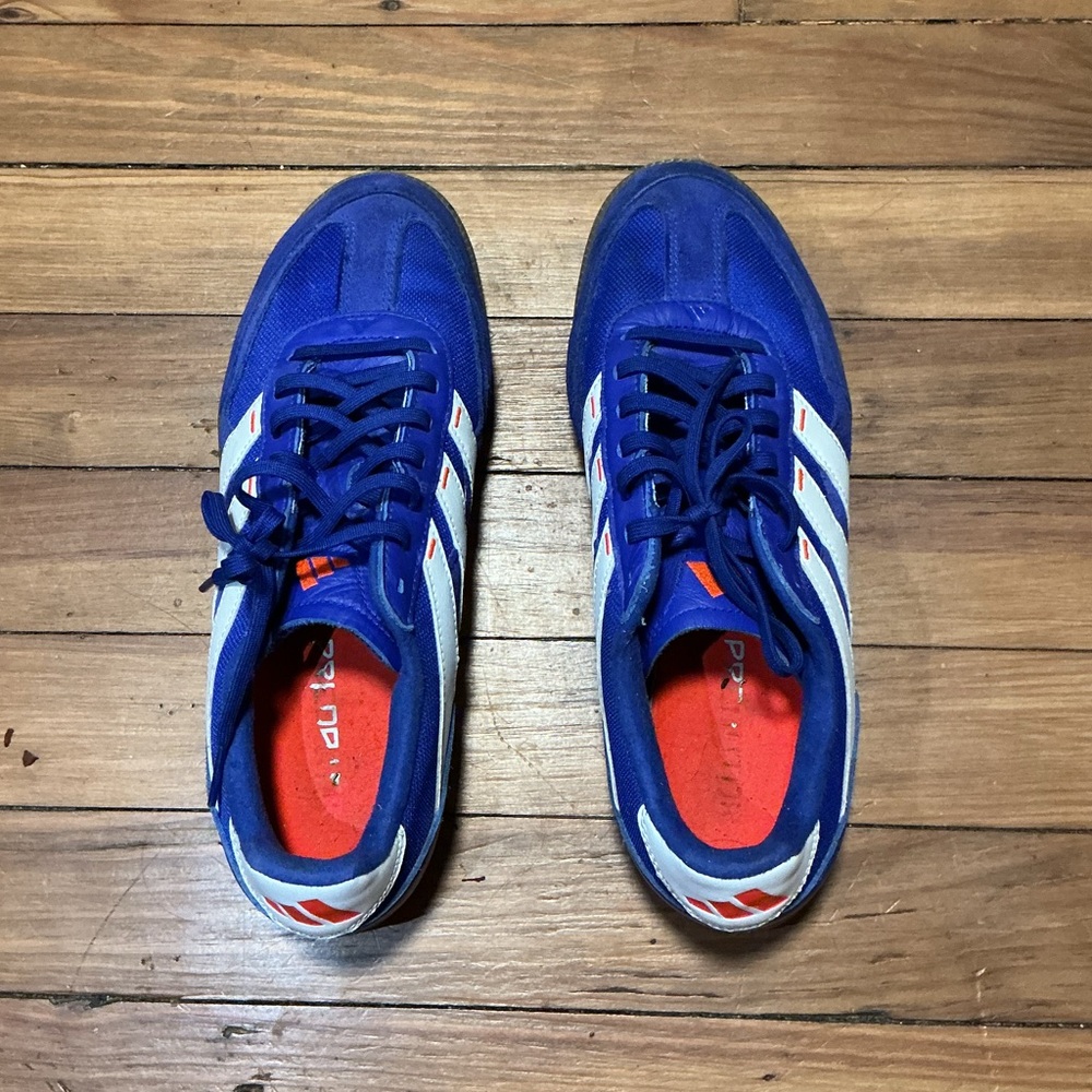 adidas Predator Blue White Red Low Top Lace Up Men's Athletic Sneakers no box